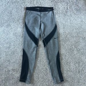 Nike Grey and Black Athletic Leggings